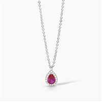 Collana Mabina Donna COOL OR Rétro? in Argento Rubino sintetico 553664 - 553664